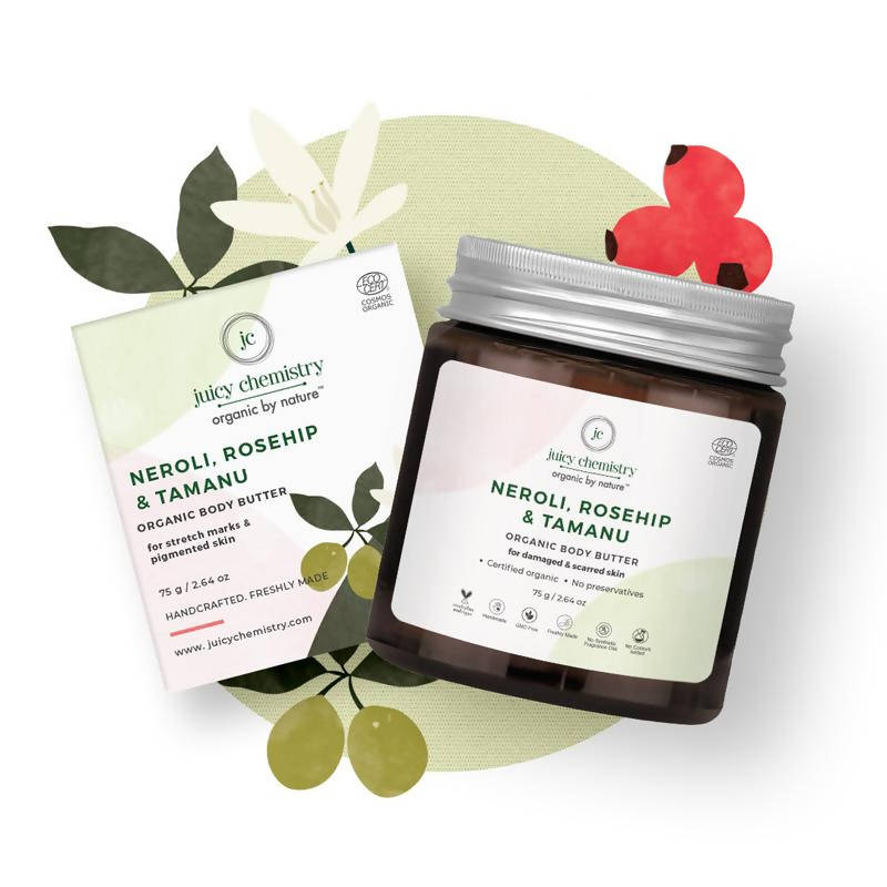 Juicy Chemistry Neroli, Rosehip & Tamanu Organic Body Butter | Grocsy