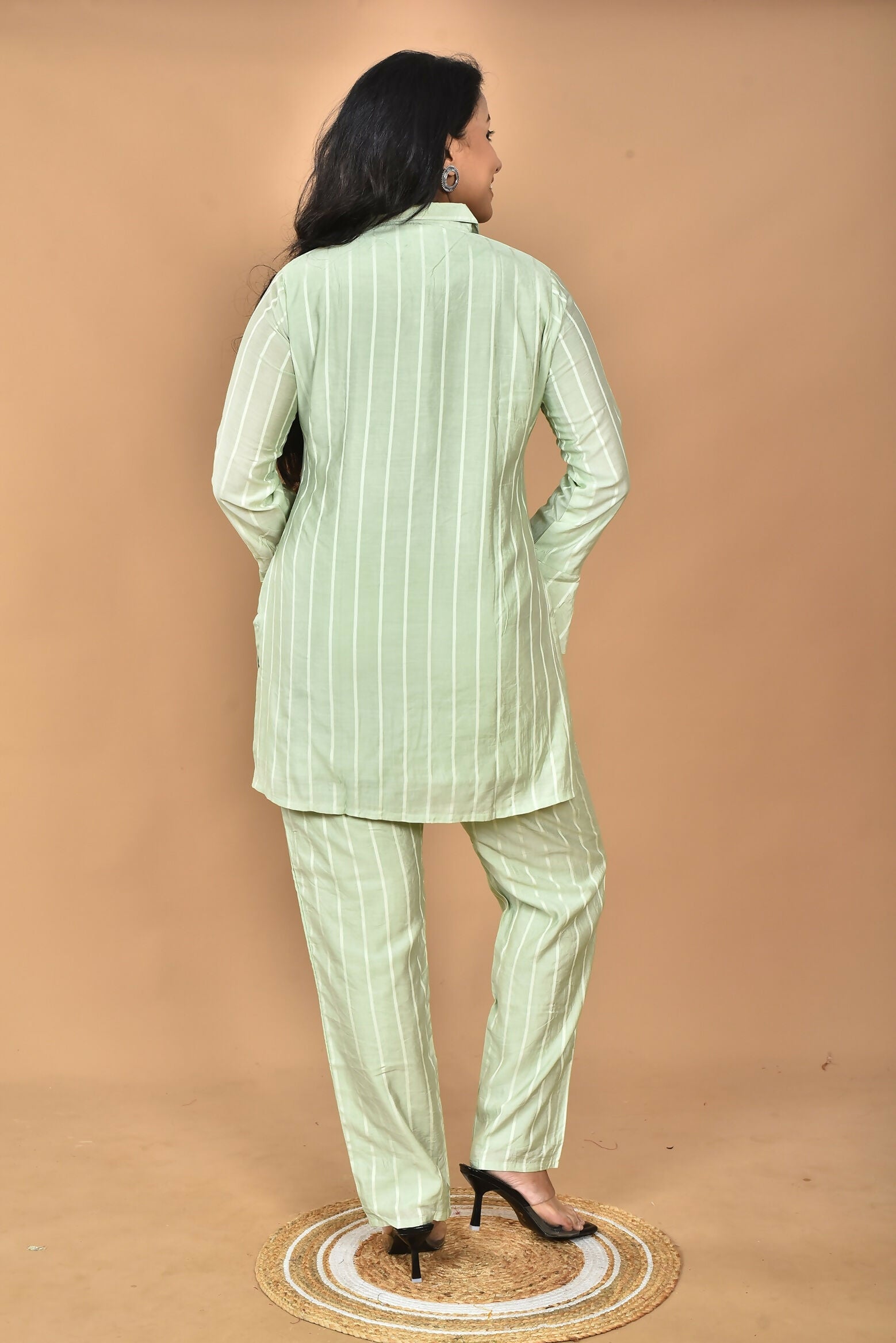 Morchari Women And Hand Embroidery Co-Ords-Green | Grocsy