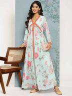 Ahalyaa Women's Traditional wear Kurta Set - Blue | Grocsy