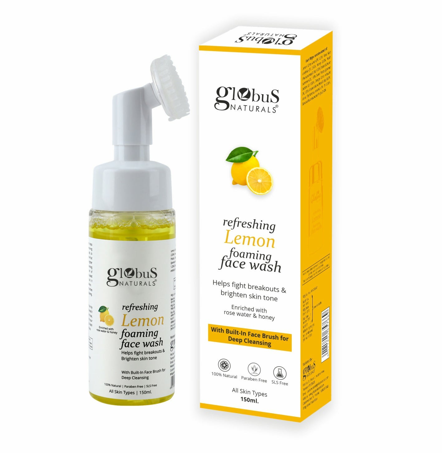Globus Naturals Brush Lemon Face wash | Grocsy