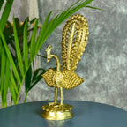 Sowpeace Handcrafted peacock using Dokra metal art | Grocsy