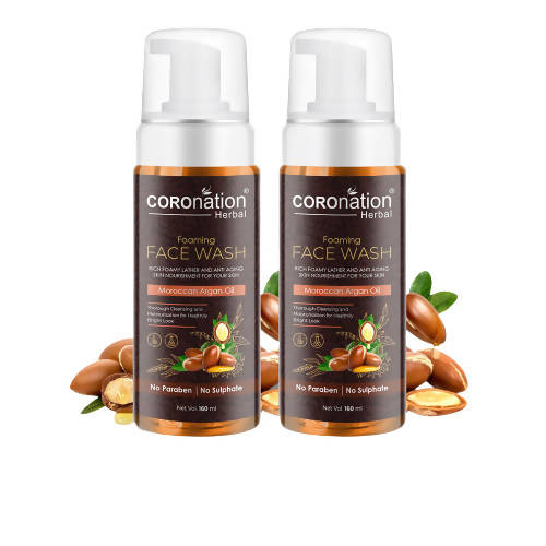 Coronation Herbal Moroccan Argan Oil Foaming Face Wash | Grocsy