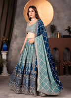Lehenga Mart Designer Wedding Lehenga Choli For Women - Green | Grocsy