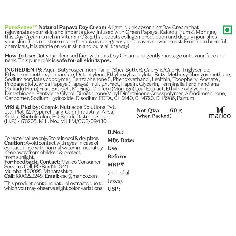 PureSense Natural Papaya Day Cream | Grocsy