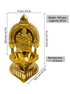 Spillbox Gold-Toned Brass Varagi Amman Diya Pooja Essential | Grocsy