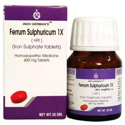 Indo German's Homeopathy Ferrum Sulphuricum Tablets | Grocsy