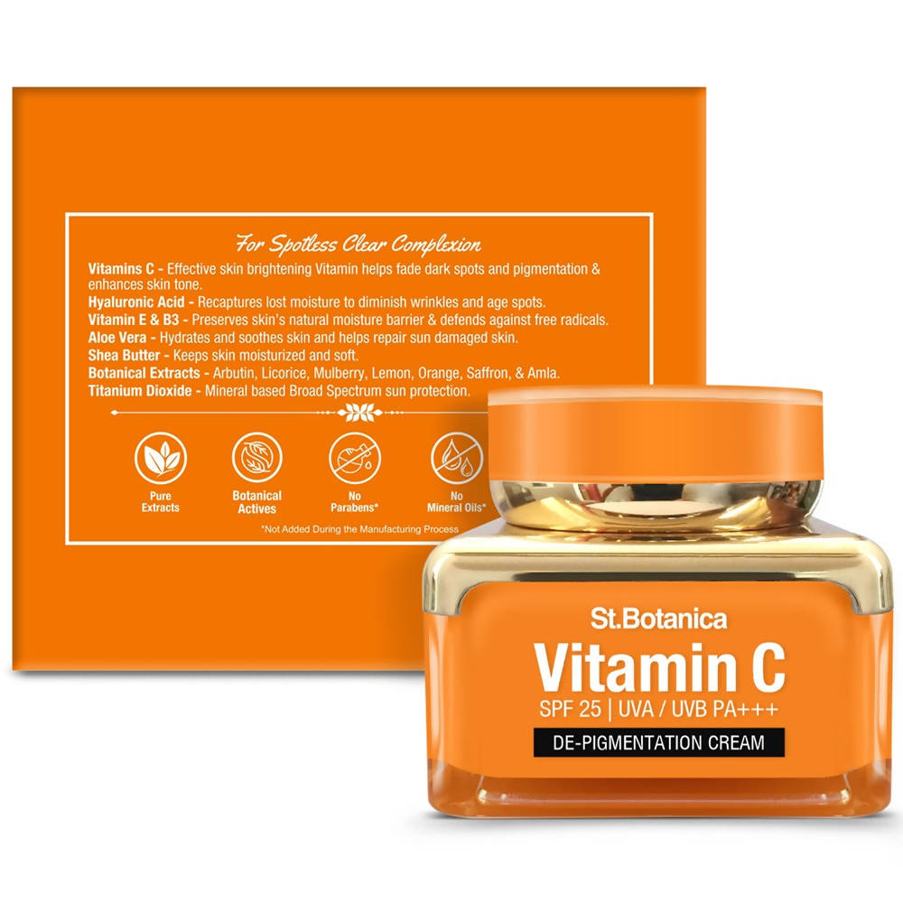 St.Botanica Vitamin C, E & Hyaluronic Acid De-Pigmentation Cream | Grocsy