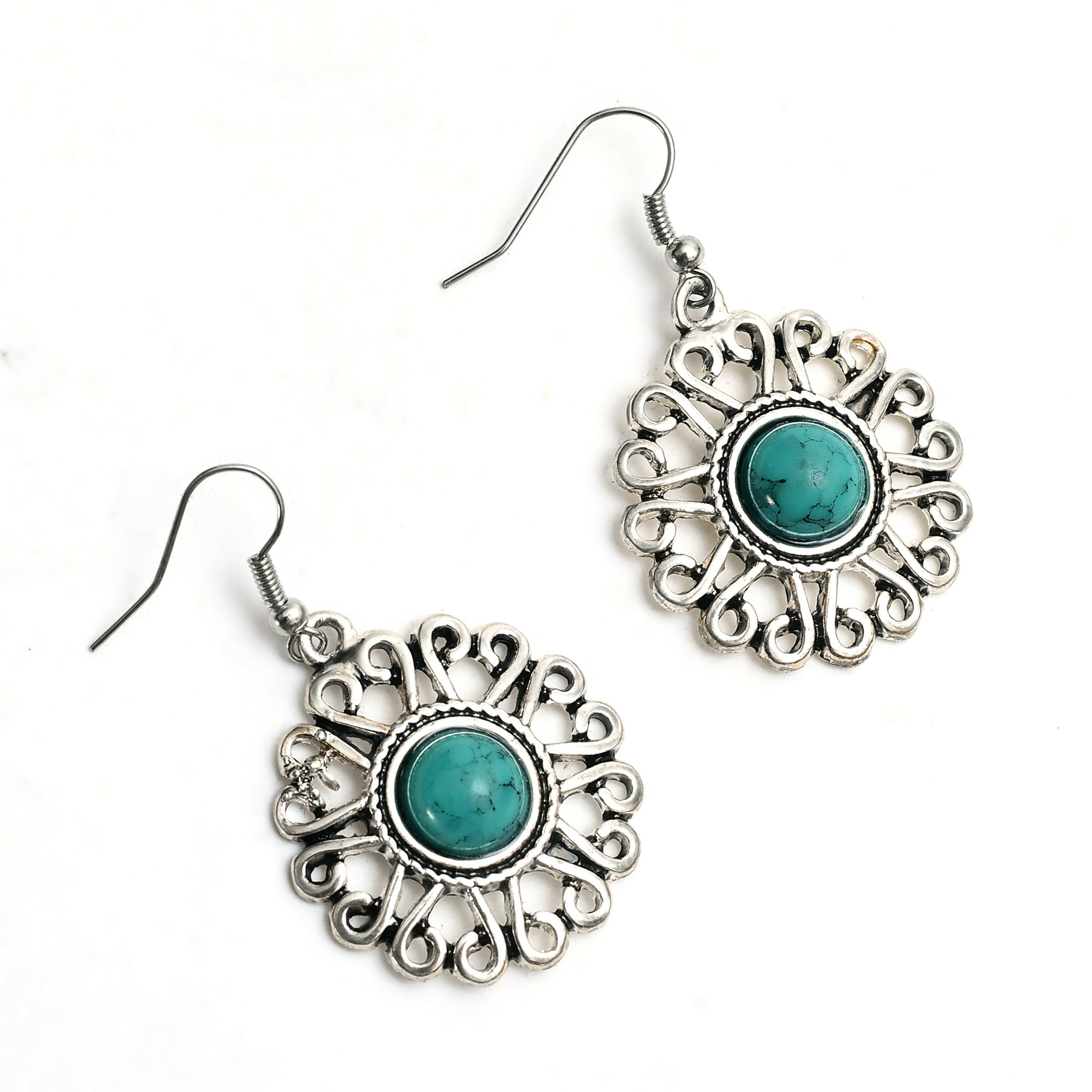 Mominos Fashion Johar Kamal Oxidised Silver-Plated Stone Work Necklace Handicraft | Grocsy