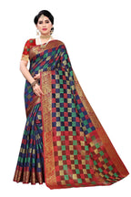 Vamika Banarasi Jaquard Navy Blue Designer Weaving Saree | Grocsy