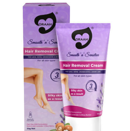 Oraah Smooth n Sensitive Hair Removal Cream | Grocsy