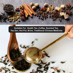 Shuddh Natural Royal Brass Strainer - Loose Leaf Tea | Grocsy