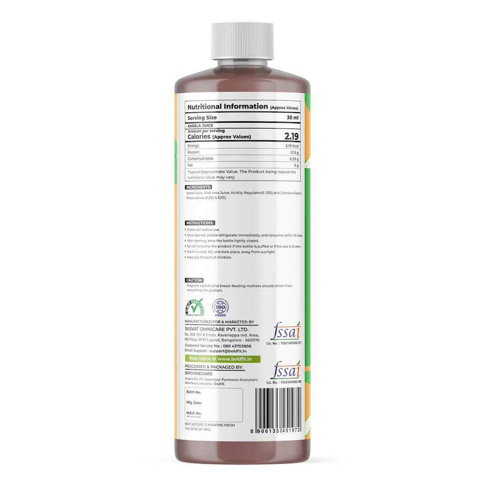 Boldveda Cold Pressed Karela Juice | Grocsy