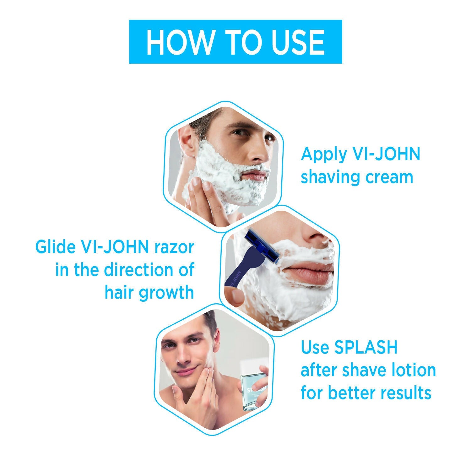 VI-JOHN Dermatologically Tested Premium Claming Aqua Shaving Cream Enriched with Aloevera & Almond Oil free From Silicone,Paraben & Mineral Oil | Grocsy