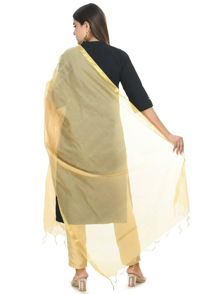 Mominos Fashion Golden Banarsi Piping Dupatta | Grocsy
