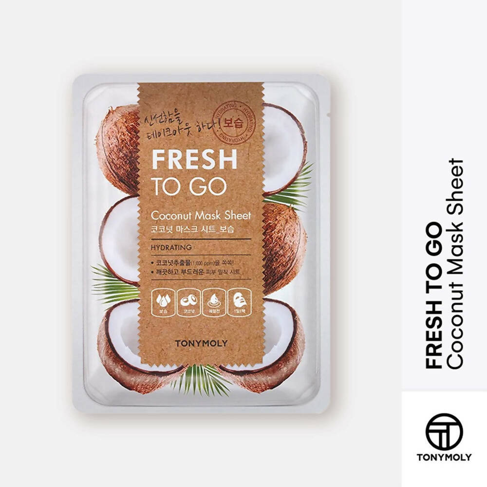 Tonymoly Fresh To Go Coconut Mask Sheet Hydrating - Korean Skincare | Grocsy