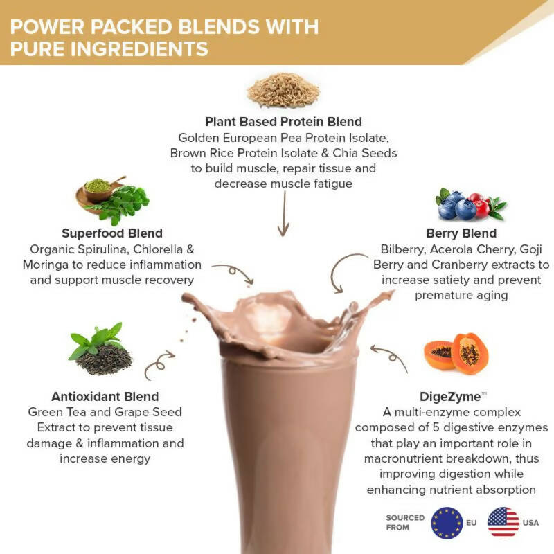 Wellbeing Nutrition Superfood Plant Protein Isolate - Italian Cafe Mocha | Grocsy