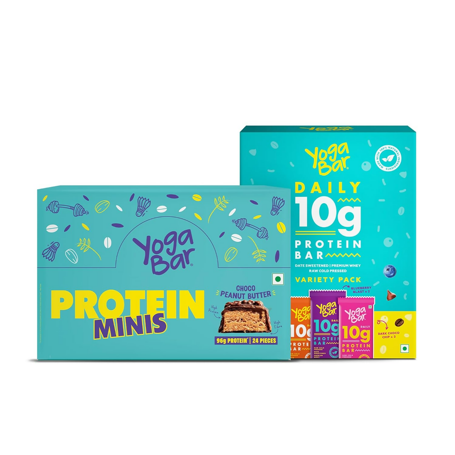 Yoga Bar Protein Variety Pack Protein Bars Protein Choco Peanut Butter Minis Bar | Grocsy
