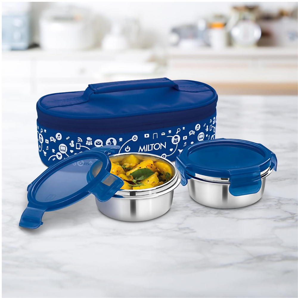 Milton Lifestyle Lunch Box with Insulated Bag - Blue | Grocsy