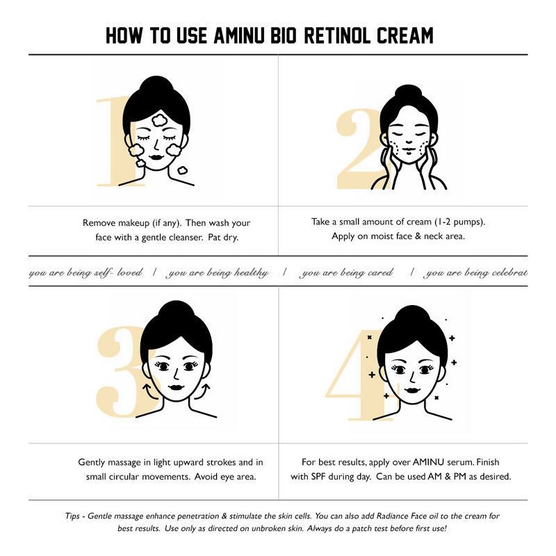 Aminu Bio-Retinol Cream Fine Lines, Wrinkles & Sagging | Grocsy