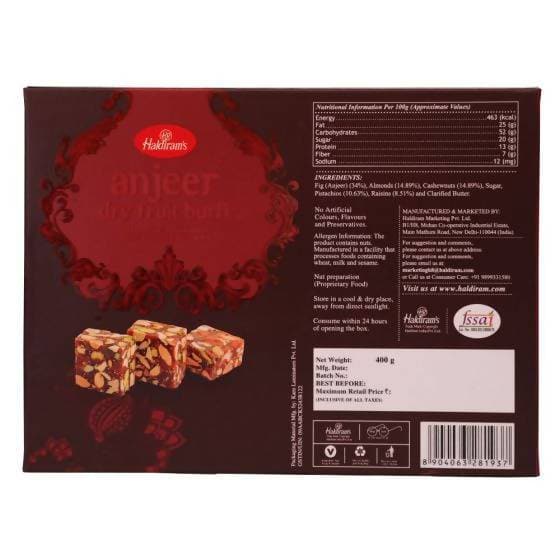 Haldiram's Anjeer Dry Fruit Burfi | Grocsy