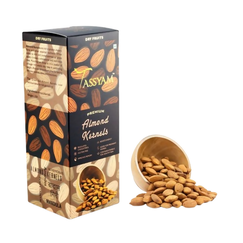 Tassyam Organics Premium Raw Almonds - Box | Grocsy