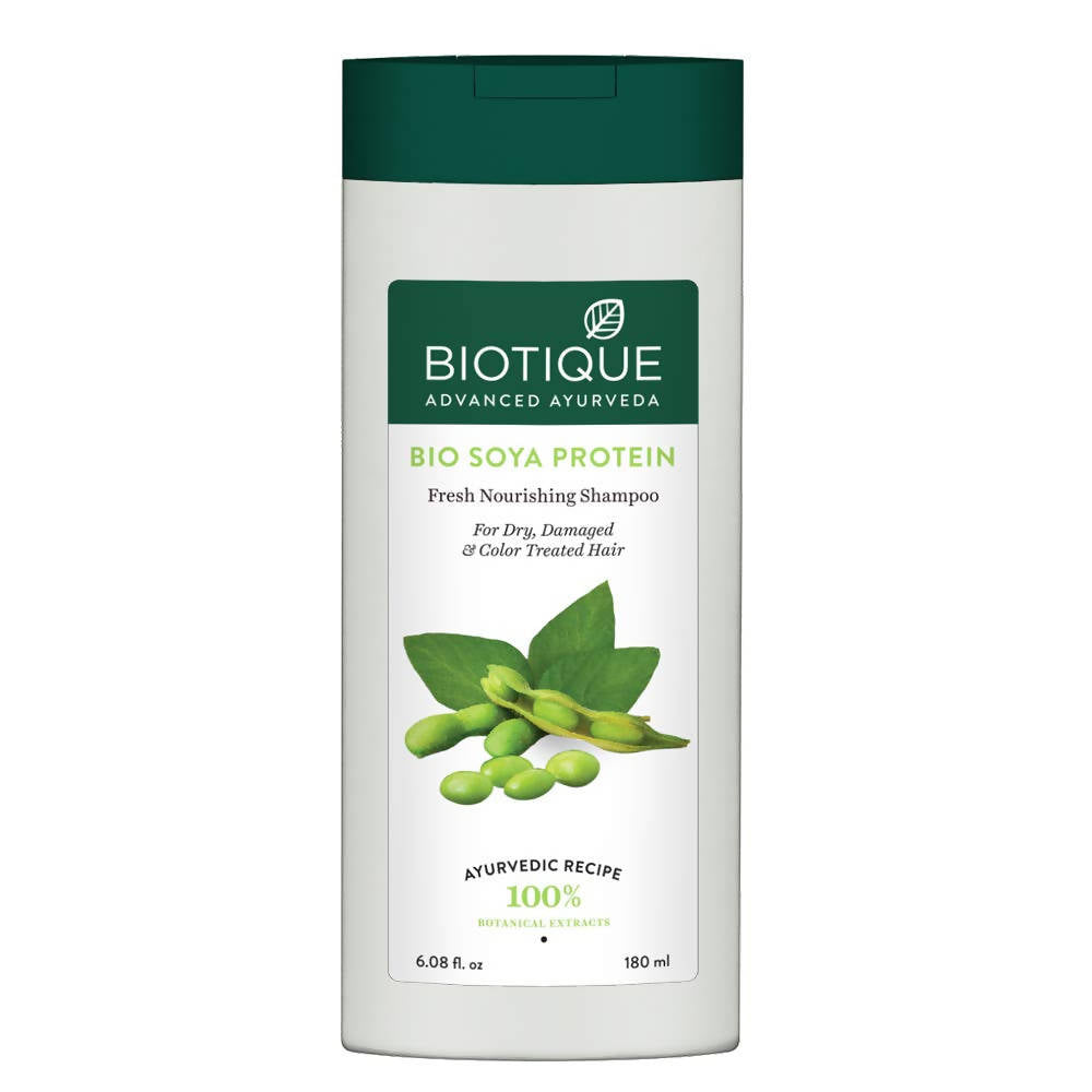 Biotique Advanced Ayurveda Bio Soya Protein Fresh Nourishing Shampoo | Grocsy