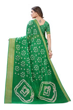 Vamika Green Linen Jari Border Saree | Grocsy