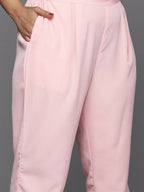 Ahalyaa Women's Traditional wear Kurta Set - Pink | Grocsy