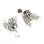Mominos Fashion Johar Kamal Lotus Design Earrings With Pearls Jhumkas