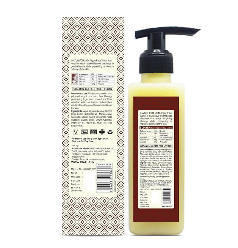Inatur Argan Face Wash For Men | Grocsy