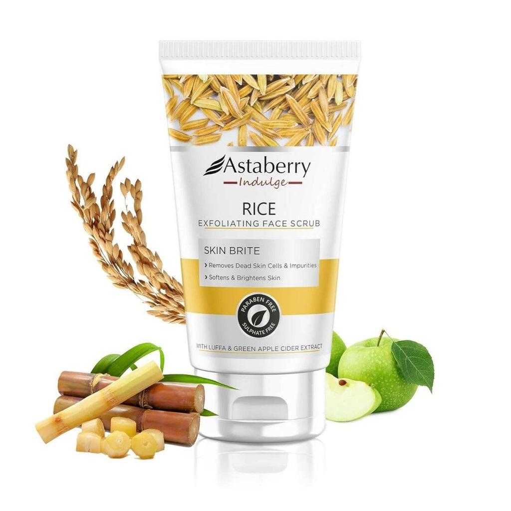 Astaberry Indulge Rice Exfoliating Face Scrub | Grocsy