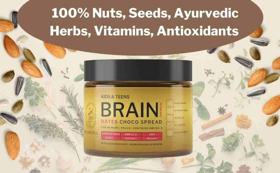 Iyurved Kids & Teens Brain Premium Dates Choco Spread | Grocsy
