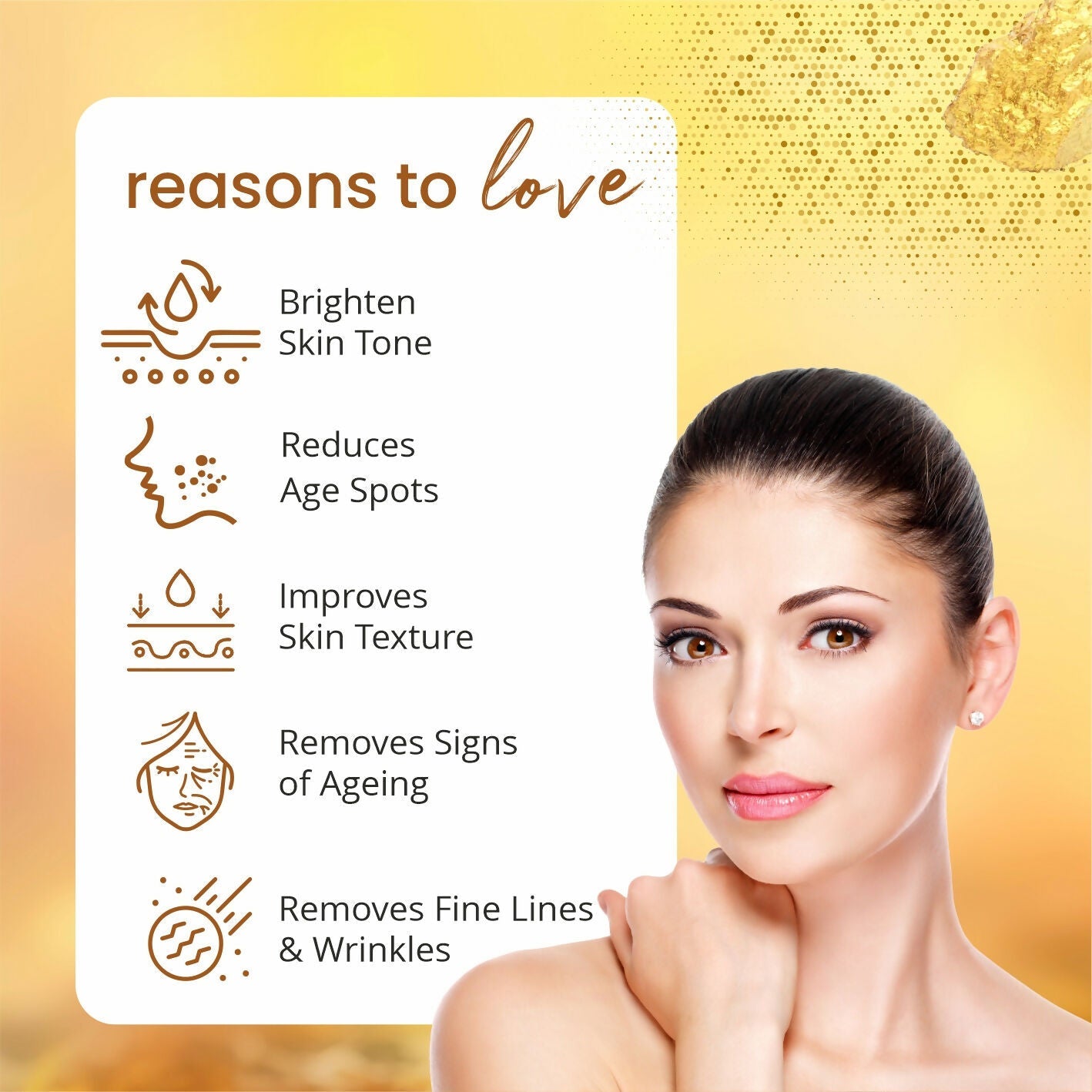Globus Naturals Gold Radiance Anti Ageing & Brightening Face Serum, Suitable For All Skin Types | Grocsy