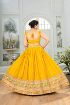Lehenga Mart Designer Bollywood Style Wedding Wear Lehenga Choli - yellow | Grocsy