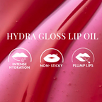 mCaffeine Shades Hydra Gloss Tinted Lip Oil Hydrates Plumps Non-sticky - Cherry Glaze | Grocsy