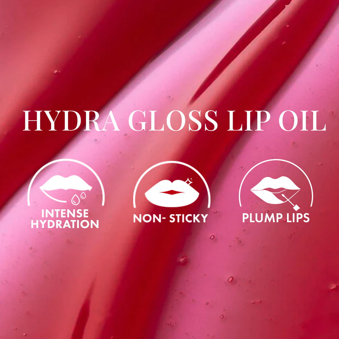 mCaffeine Shades Hydra Gloss Tinted Lip Oil Hydrates Plumps Non-sticky - Cherry Glaze | Grocsy