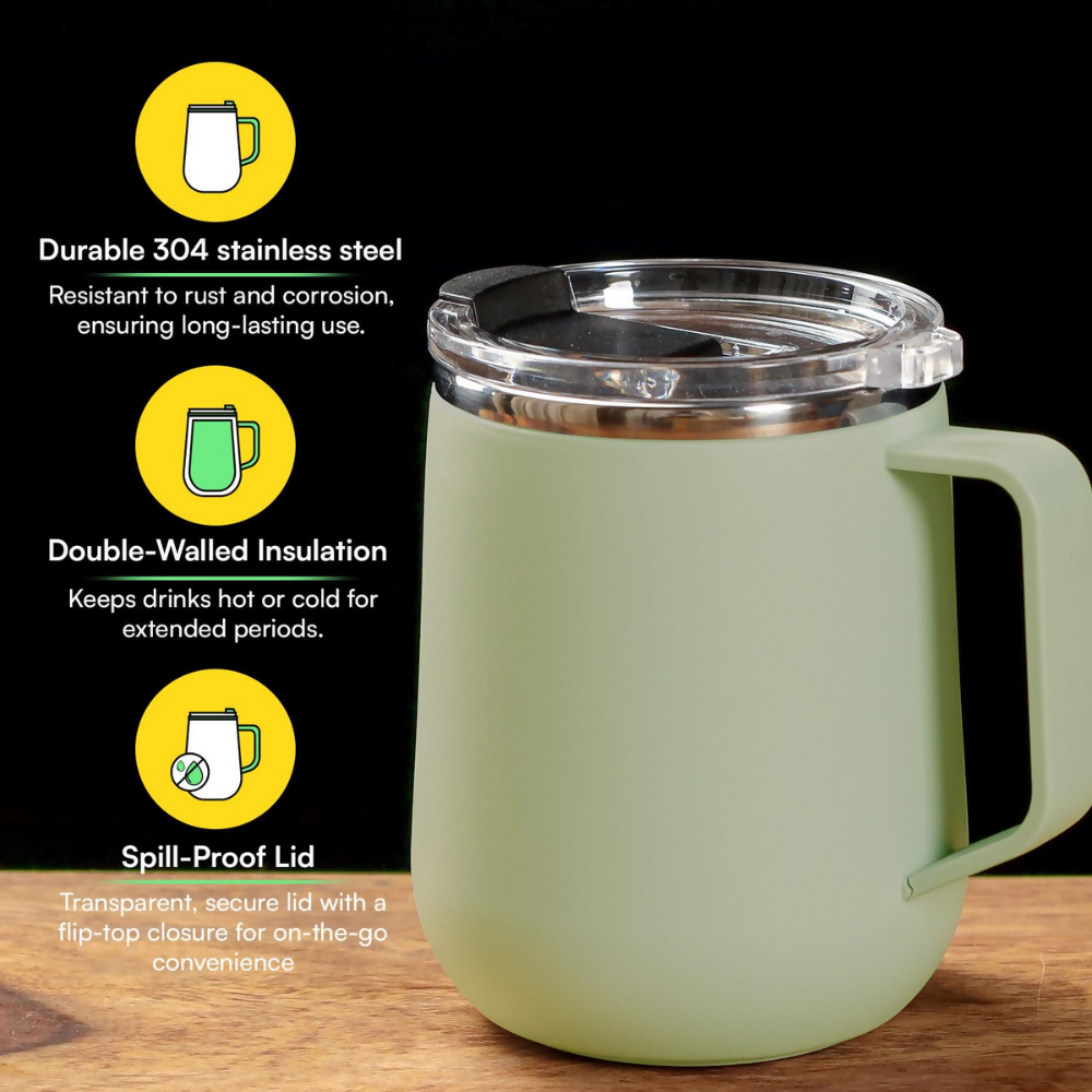 Udyan Tea Stainless Steel Insulated Mug - Mint Green | Grocsy