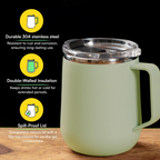 Udyan Tea Stainless Steel Insulated Mug - Mint Green | Grocsy