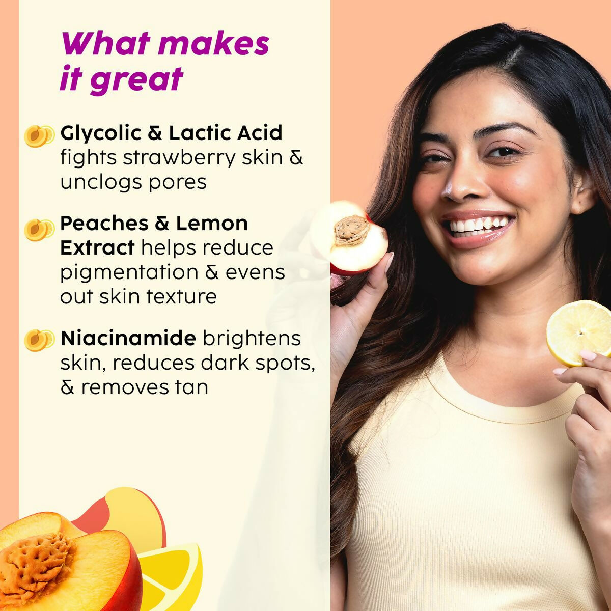 PLIX The Plant Fix Peaches & Lemon Detan Pair with Bump Eraser Body Scrub & SPF15 Body Lotion | Grocsy