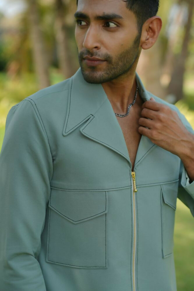 Sandrift Olive Shacket by Hilo Design | Grocsy