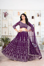 Lehenga Mart Designer Wedding Lehenga Choli For Women - Blue | Grocsy