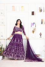 Lehenga Mart Designer Wedding Lehenga Choli For Women - Blue | Grocsy