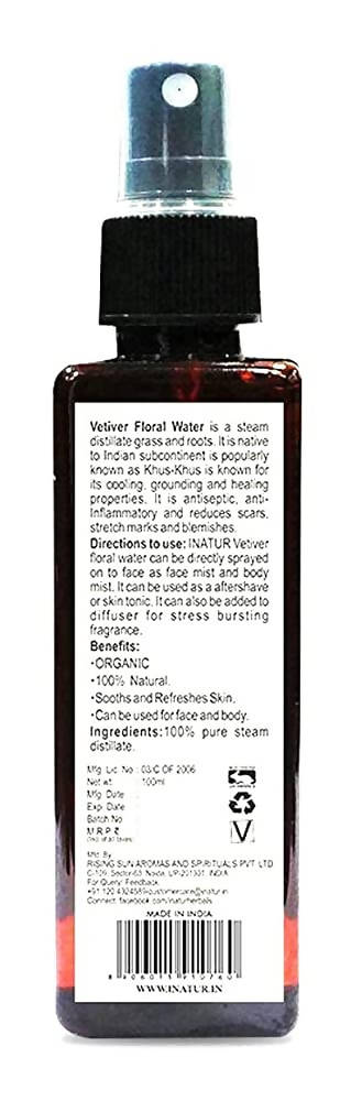 Inatur Vetiver Hydrosol Floral Water | Grocsy