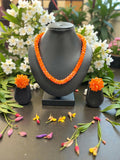 Inhanns Noor-E-Jalwa – Handmade Crystal Bead Necklace / Necklace With Earrings -Adjustable - Orange | Grocsy