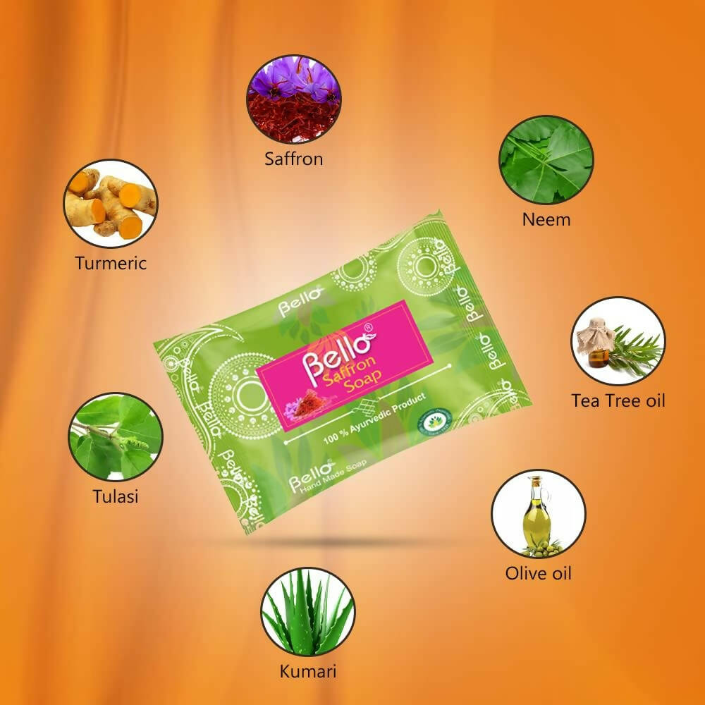 Bello Herbals Herbal Saffron Soap | Grocsy