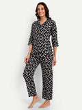 Alvano Beautiful Floral Print Co-ord set for Women's and Girls Rayon (Black) | Grocsy