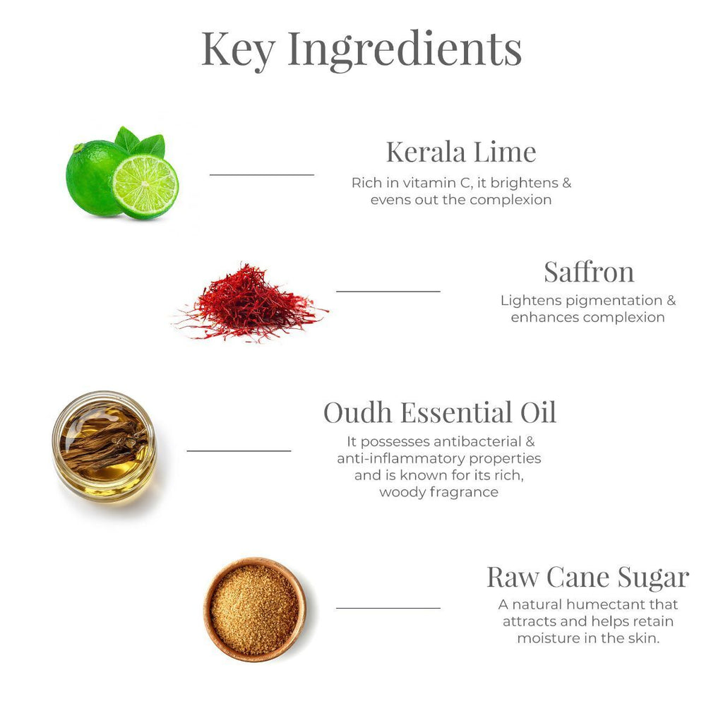 Forest Essentials Luxury Sugar Soap Lime Saffron & Oudh | Grocsy