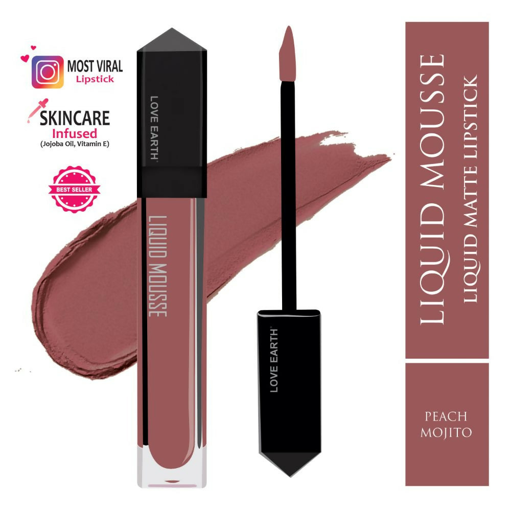 Love Earth Liquid Mousse Lipstick - Peach Mojito | Grocsy