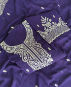 KC Purple Georgette Heavy Embroidered Fancy Suit For Women | Grocsy
