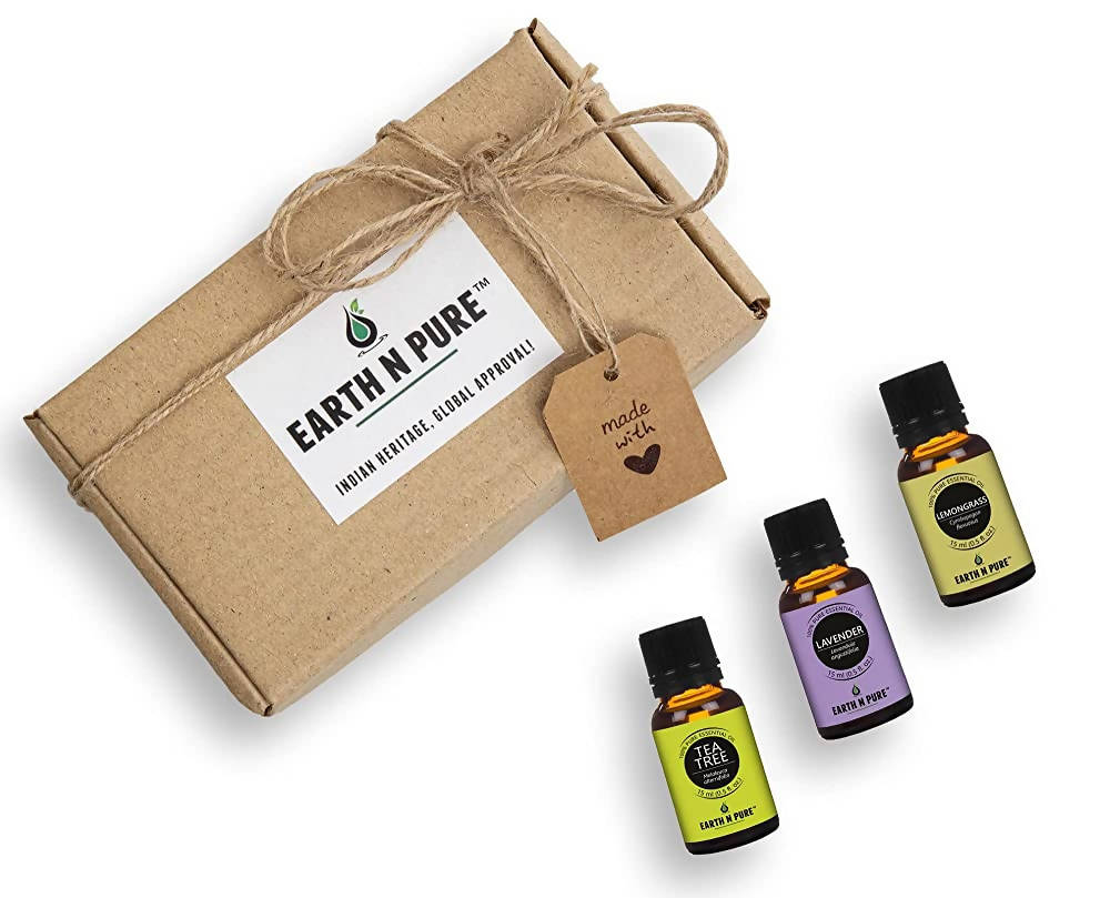 Earth N Pure Essential Oils (Tea Tree, Lavender & Lemongrass) | Grocsy